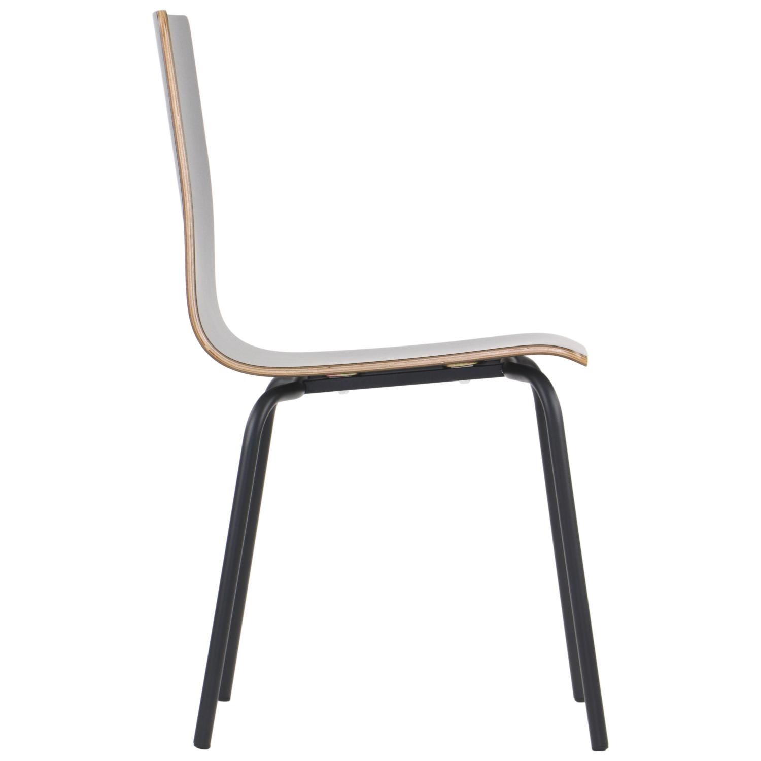 Krzesło kubełkowe z grubą sklejką (11 mm), pokrytą wytrzymałym laminatem, gwarantuje solidność i łatwość utrzymania. Stelaż spawany o średnicy rurki 19 mm i grubości ścianki 2,2 mm zapewnia stabilność i trwałość.